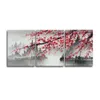 Laeacco 3 Panel Chinese Style Canvas Painting Modern Home Decoration Abstract Landscape Posters and Prints Plum Wall Art Picture Y262G