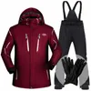 Vestes de ski Combinaison de ski d'hiver Hommes Coupe-vent imperméable Épaissir Vêtements de neige chauds Ensembles Veste et costumes de snowboard1