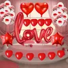 Lettre d'amour rouge ballons en feuille ballon coeur pour la décoration de mariage de fiançailles saint valentin fête Decor219Q