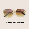 7color Fashion Gradient Color Square UV-Schutz Sonnenbrille Metall + PC mit Box 20533