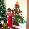 子供のdiyは、ホームナビダッド年の贈り物のクリスマスツリークリスマスの飾りを感じましたクリスマス装飾品サンタクロースクリスマスツリー201203