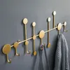 Gold /Black Wall Hook Storage Nordic Creative Entrance Key Hanger Home Decoration Hanging Fitting Room Clothes Coat 220311