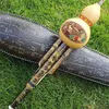 Chiński Handmade Hulusi Black Bambus Gurda Cucurbit Flet Ethnic Instrument Musical Instrument Klucz C z Case dla Miłośników dla początkujących A48