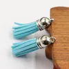 Faux Suede Leather Tassels, Assorted Color Tassels With Silver/Gold Cap,1.5