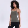 Sexy Backless yoga Tops with Bra LU-60 Solid Colors Women Fashion Outdoor Yoga Tanks Sports Running Gym shirt Clothes