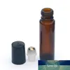 24 шт. 10 мл парфюмерных роликовых стекловолокных бутылок эфирное масло пустое янтарное рулон