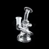 New Recycler Glass Water Pipes Two Styles Clear Thick Glass Dab Rigs Water Bongs Beaker Bong Heady Oil Rigs For Dab Smoking Tobacco