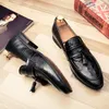 حذاء اللباس cimim ماركة الرجال شرابة عارضة مكتب فاخرة مريحة إيطاليا المتسكعون الأعمال الرسمي الأزياء حجم كبير الأحذية الجلدية 1
