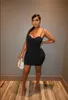 Nouvelles robes en gros d'été femmes robe moulante bretelles spaghetti mini jupe discothèque porter sexy paquet robe de hanche solide mini-jupe noire en vrac 6980