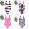 2019 Sexy Schwarz Rosa Badeanzug Frauen Nette Eiscreme Druck Bademode Weibliche Badeanzüge BeachWear Backless Monokini T200708