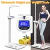 Altura ultra-sônica Peso escala medidor corporal de gordura de voz Broadcast eletrônico escala de fitness altura de fitness instrumento de medição inglês H1229
