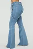 Ayarlanabilir sapanlar tulumlar Jeans Kadınlar Skinny Flare Denim Suspender Pantolon İnce Uzun BODYCON Bell-Bottoms Pantolon Artı boyutu 3XL kot