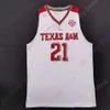 Le basket-ball universitaire porte des maillots de basket-ball Texas A M Aggies Maillot de basket-ball NCAA College Khris Middleton Alex Caruso Quenton Jackson Cole
