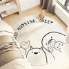 Tapis haut de gamme mode dessin animé tapis rond chambre chambre est beau lit complet rembourré avec duvet d'agneau épais antidérapant facile à entretenir