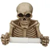 Novelty Skull Shape Tissue Holder Wall Hanging Kitchen Bathroom Toilet Roll Paper Towel Rack Plastic Holder Home Supplies new Y2006536550