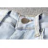 Mens Jeans Classic Hip Hop Pants Stylist Jeans Distressed Ripped Biker Jean Slim Fit Motorcycle Denim Jeans 9QMP
