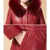 Женская кожаная изделия 2022 г. Зимние хлопковые палочки Средний возраст Женская стройная куртка теплой средняя длинная верхняя одежда плюс размером 8xl1