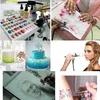 Skönhetsmunstycke Dual Action Tattoo Airbrush Kit Luftborste Kompressor Syre Jet Luftborste Paint Spray Gun för Nail Art Cake Hydration Tool