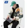 INFLATION Giacca da uomo in pile polare con zip intera oversize Cappotto invernale streetwear urbano spesso Loost Fit Outwear 220301