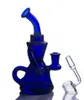 20 cm hoge Klein Recycler Oil Rigs Hookahs Glass Water Bongs Rookglaspijp beker Basis Dab Bong met 14 mm Banger