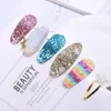 2st Diy Frisyr Kawaii Girls Rainbow BB Hair Clip Sequins Shiny Hairpins Kids Barrettes Candy Color Women Hair Accessories2719