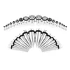 36pcs / lot Kit piercing orecchio Body Arts Gioielli 316 Acciaio inossidabile Acciaio inossidabile e tappi Tunnel Ear Gaduges Expander Set