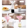 2pcs / set Kök Cherry Blossom Style Funnels Hem Olivolja Kökor Flytande Pulver Dispenser Köksartiklar