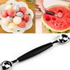 Fruitlepel Keuken Gadgets Stalinloos Staalkok Dual Double Meloen Baller Ice Cream Scoop Fruit Lepel HHE4074