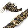 Cintura di moda per le donne Cintura femminile in crine di cavallo con motivo leopardato Fibbia in metallo dorato Cintura in vita Pu Fascia da smoking Ceinture Femme4287769