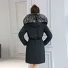 다운 재킷 여성 면화 안감 겨울 파카 코트 레이디 파커 패션 플러스 벨벳 두꺼운 중간 후드 211223
