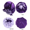 Silk Night Cap Hat Double Side Wear Dames Head Cover Sleep Cap Satin Bonnet voor Mooi Haar - Wakker Perfecte Daily Factory Sale FY7313