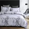 Conjunto de cama de mármore roxo azul cinza Conjunto de roupas de edredão rei rei rainha gêmea tamanho da capa do quadro de quilt da Califórnia King 23pcs 203556135