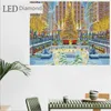 LED 빛 전체 라운드 드릴 5D DIY 다이아몬드 그림 라인 석 밝은 조명 30x40cm / 40x50cm 201112