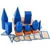 Grandi forme 3D Solidi geometrici Solidi in legno Montessori Geometria Set Giocattoli Giocattoli per la matematica Giocattoli Giocattoli Blocks Bambini Preschool Learning Toys Gifts C0119