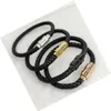 Designers Bracelets en cuir bracelets tissés antique bracelets à charme noir pulseira masculina aimant homme bangles bijoux de mode