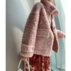 OFTBUYNew Winter Jacket Women Real Fur Coat Natural Weave Wool Fur Outerwear Streetwear Thick Warm Pocket Casual Fashion