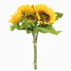 Jaune 62 cm/24.41 "fleurs artificielles en soie Simulation unique pour les accessoires de photographie de mariage fleur décorations de noël 4911689