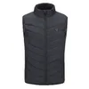 Mode-gilets pour hommes Hommes hiver chaud USB gilet chauffant décontracté manteau sans manches hommes en fibre de carbone veste électrique mâle marque vêtements