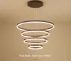 Nordic Kroonluchter LED-ringlamp met afstandsbediening Living Dining Room Slaapkamer Keuken Trap Woondecoratie Binnenverlichting