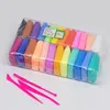 36 colors/Set Fluffy Light Clay Toys Polymer Clay Putty Soft Clay Antistress Light Plasticine Supplies Sand Fidget Gum for kids 201226