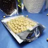 16x24cm, 100pcs x front clear stand up translucent aluminium zip bag-pistachios nut packing zipper sack grip seal, standing fruit