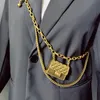الأزياء الفاخرة مصمم المرأة سلسلة أحزمة للسراويل اللباس البسيطة خمر الخصر الذهب حقيبة معدنية حزام الجسم مجوهرات اكسسوارات 220224