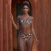 Costume da bagno bikini push-up con stampa animale leopardo Costume da bagno sexy da donna 2020 Costume da bagno brasiliano perizoma a fascia Costumi da bagno da spiaggia LJ200825
