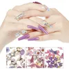 Nail Art Süslemeleri Kelebek Arı Sequins Glitter Pul Dekorasyon Karışık Gül Çiçek Yaprağı DIY Çıkartmaları Takı Manikür Aksesuar