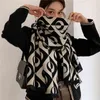 2021 Tjock varm vinter halsduk houndstooth design print kvinnor cashmere pashmina shawl lay wrap halsdukar kvinnlig foulard filt