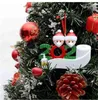 35 cm Papá Noel Árbol de Navidad Decoraciones de cuarentena Regalos personalizados Familia de sobreviviente 2-7 Adorno Muñeco de nieve Colgante con mascarilla DHL