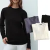 Suéteres de mujer JeenyDave Fashion Winter Women Women Leaver Pullovers Tops Inglaterra Estilo Oficina Lady Simple Solid Oneckpull Femme