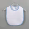 Hemsublimering Blank Baby Bib DIY Termisk överföring Burp Cloths Vattentät Bib Kid Product 5 Färger