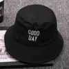 Good Day Letters Hats Bucket Summer Men Femmes Broderie Chapeau drôle Fisherman Chapeaux Plage de la chasse extérieure Cap de pêche YY16058963949148990