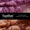 Topfinel Luxe Jacquard Brodé Sheer Rideau pour Salon Chambre Fenêtre Tulle Rideau Floral Style Design 1 Panneau LJ201224